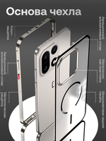 Металлический чехол MosSeller для OnePlus 15, черный (комбинированный)