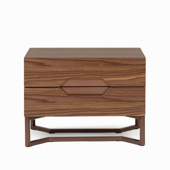 Прикроватная тумба Ambra 60х40 см, шпон ореха