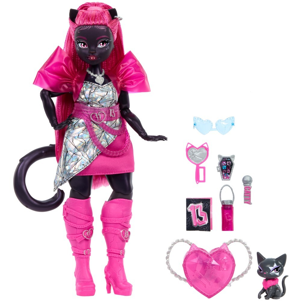 Monster High - базовая кукла Кэтти Нуар + питомец HXH76