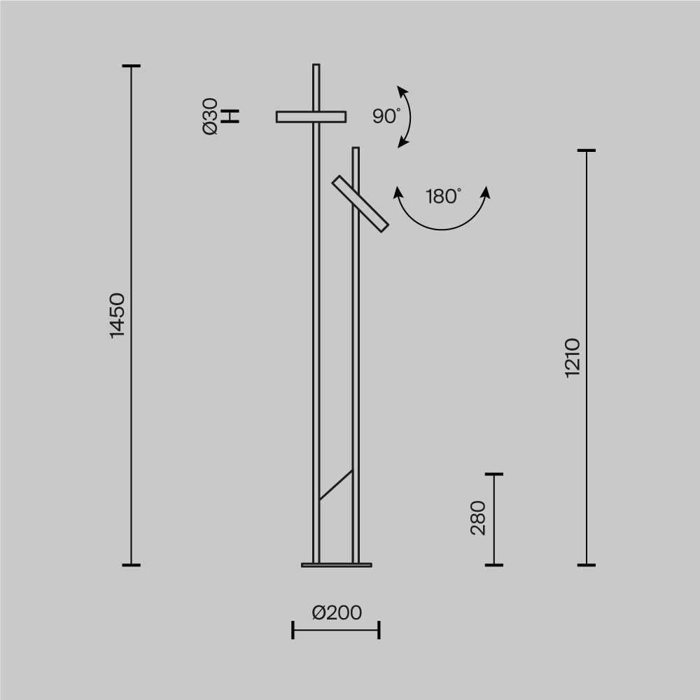 Торшер светодиодный Maytoni   MOD460FL-L6B3K