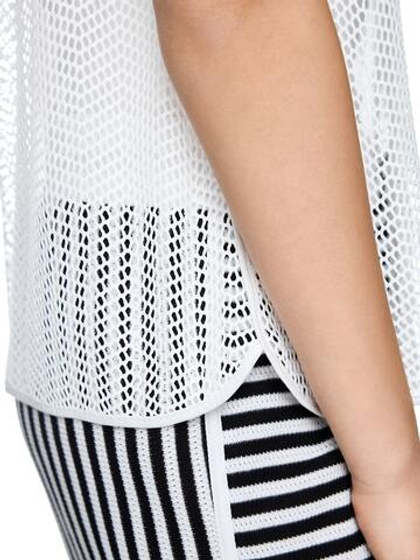 Marc Cain Топ полупрозрачный из сетчатой ткани