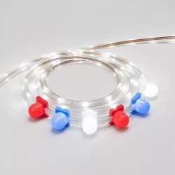 Светодиодная лента Герметичная, бухта 100 м., холодно-белая, 220В, SMD2835, 24 LED на 1 м., 2700К, IP65 LTC (NL-H1-2W)