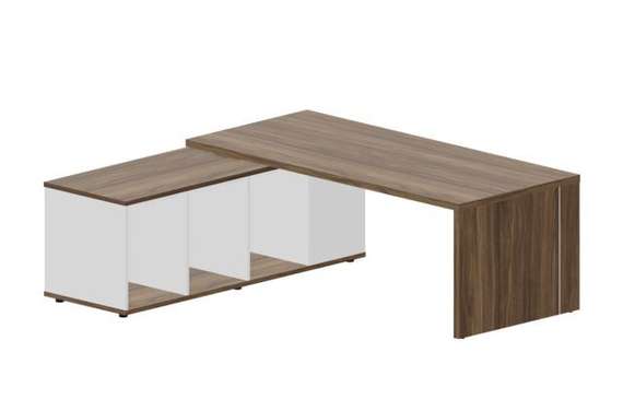 Стол на опорной сервисной тумбе (левый) 200(+0/15/30)х180х73.5см