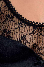 Облегающая сорочка Petra с вставками из полупрозрачного материала (Размер: L-XL) (Цвет: черный)