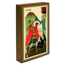 Никита Бесогон. Икона с мощевиком.
