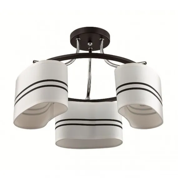 Люстра потолочная 3-ка 3056/3C LUMION хром/черный/ткань Е27 3*40W LUMION SALE