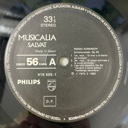 Винтажная виниловая пластинка LP Musicalia 56 Rimski Korsakov Н. А. Римский Корсаков Сборник (Испания 1987) Шехеразада, Сказка о царе Салтане