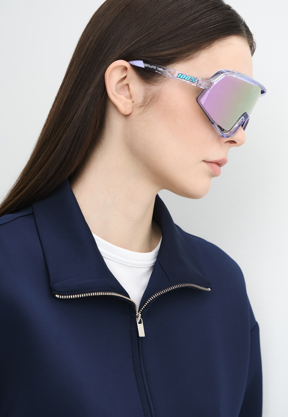 Спортивные очки 100% GLENDALE - Polished Translucent Lavender - HiPER Lavender Mirror Lens