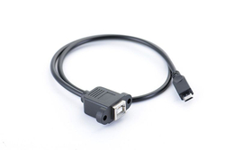 1-портовый встраиваемый удлинитель USB type B 2.0 (f) - micro USB (m) прямоугольный 30sm на болтах