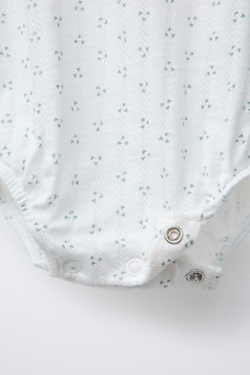 ZARA БОДИ С ПРИНТОМ, СВЕТЛЫЙ ЭКРЮ