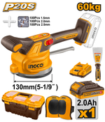 Аккумуляторная виброприсоска для укладки плитки INGCO CTVLI20015 INDUSTRIAL 20 В 1х2Ач