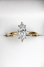 Кольцо с бриллиантом Маркиз 1.0 ct