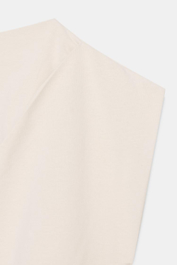 ZARA ТОП ИЗ ХЛОПКА С ДРАПИРОВКОЙ, ЭКРЮ