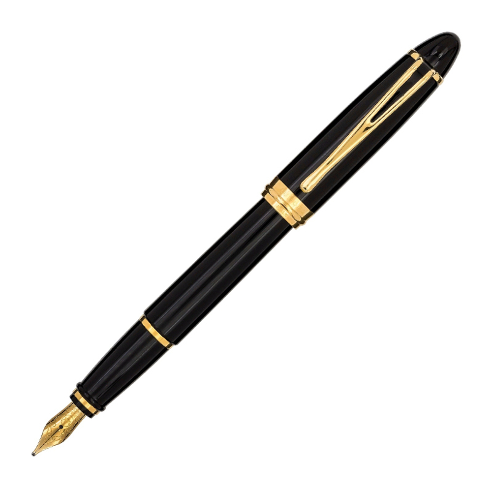 Перьевая ручка Aurora Ipsilon Deluxe black GT, перо М, в подарочной коробке