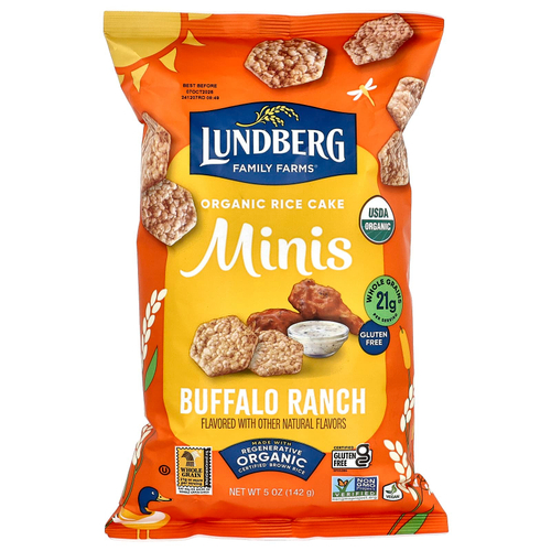 Lundberg, Органический рисовый торт Minis, Buffalo Ranch, 5 унций (142 г)