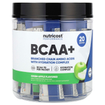 Nutricost, Performance, BCAA +, зеленое яблоко, 20 пакетиков по 13 г (0,5 унции)