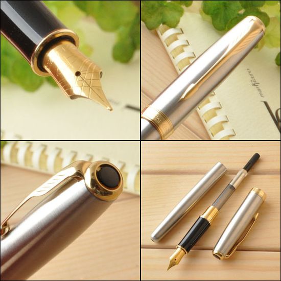 Перьевая ручка Parker Sonnet F527, цвет: St. Steel GT, перо: F , S0809110