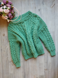 Свитер с оранами (42-46 / ментол / Базовая коллекция / 42-46)