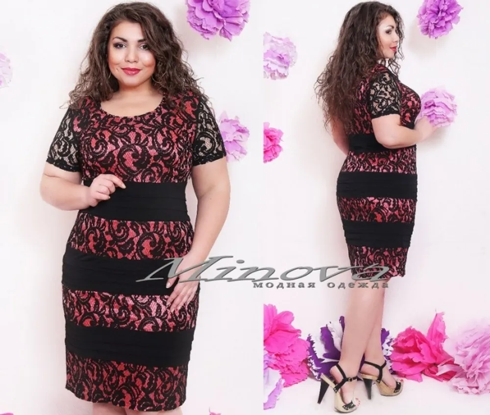 Платье 0055-красный Minova