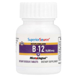 Superior Source, Метилкобаламин B-12, 10 000 мкг, 30 быстрорастворимых таблеток MicroLingual®