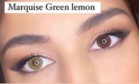 Marquise green (lemon) Светло зеленые Линзы для тёмных и светлых глаз / С зауженной зоной зрачка / 12 месяцев