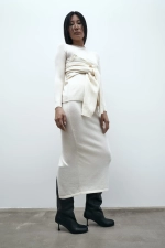 Юбка миди из шерсти мериноса