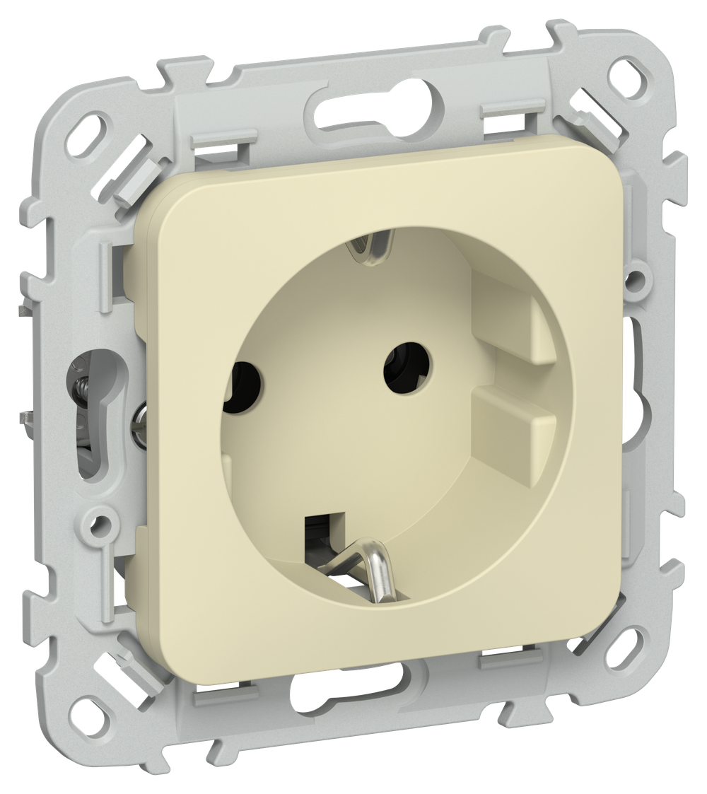 FLITE Розетка с заземлением без защитных шторок безвинтовое крепление 16А РС11-1-ФлН навахо IEK