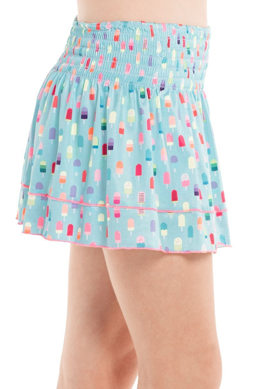 Юбка для девочки теннисная Lucky in Love Novelty Print Popsicle Smocked Skirt - разноцветный
