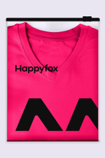 Женская футболка оверсайз с V-вырезом Happyfox