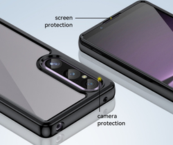 Чехол с мягкими усиленными рамками черного цвета для смартфона Sony Xperia 1-5 Марк 5 с 2023 года, увеличенные защитные свойства