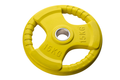 Диск 15 кг обрезиненный (желтый)