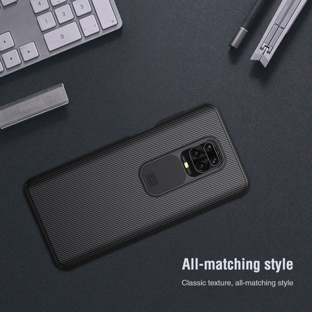 Чехол от Nillkin для Xiaomi Redmi Note 9 Pro и Note 9S, серия CamShield Case с защитной крышкой для камеры