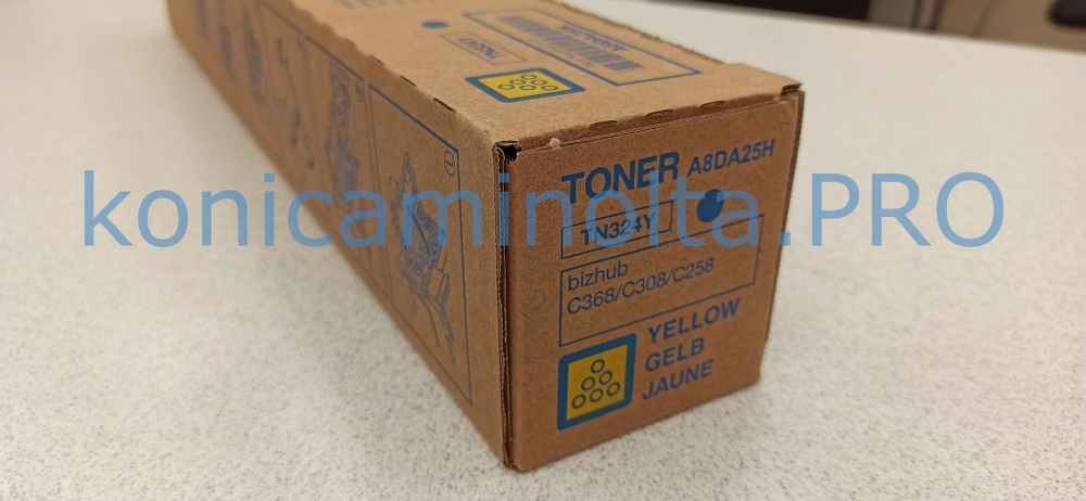 Тонер TN-324Y Konica Minolta оригинальный желтый 50% A8DA25H