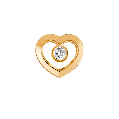 Серьги для ушей Heart Golden Solitare Swarovski Biojoux BJT207
