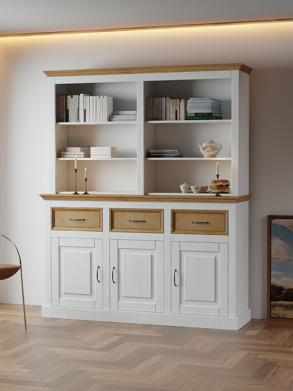 Комод Ландхаус 3 двери 3 ящика