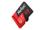 Карта памяти Netac MicroSD P500 Extreme Pro Class 10 UHS-I A1 V30 (100 Mb/s) + SD адаптер, 64GB