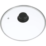 Крышка с ручкой стеклянная с метал/обод 24 см низ.