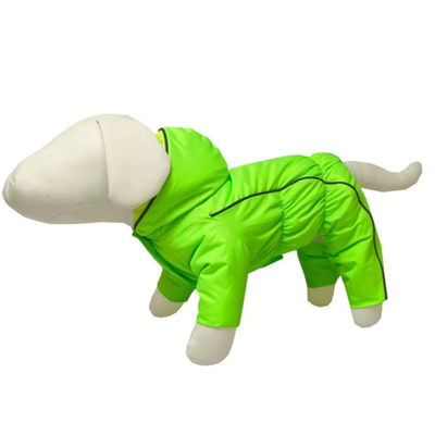 Комбинезон для собак на синтепоне 25 (кобель) неон/лайм