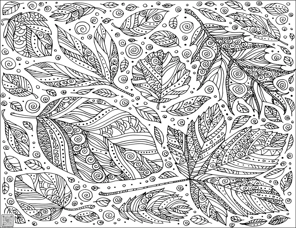 Цифровое панно ID Wall Раскраска "Листья"