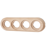 Рамка 4 постовая для открытой проводки (Натурэль на бревно 220 мм) BFC22-640-10