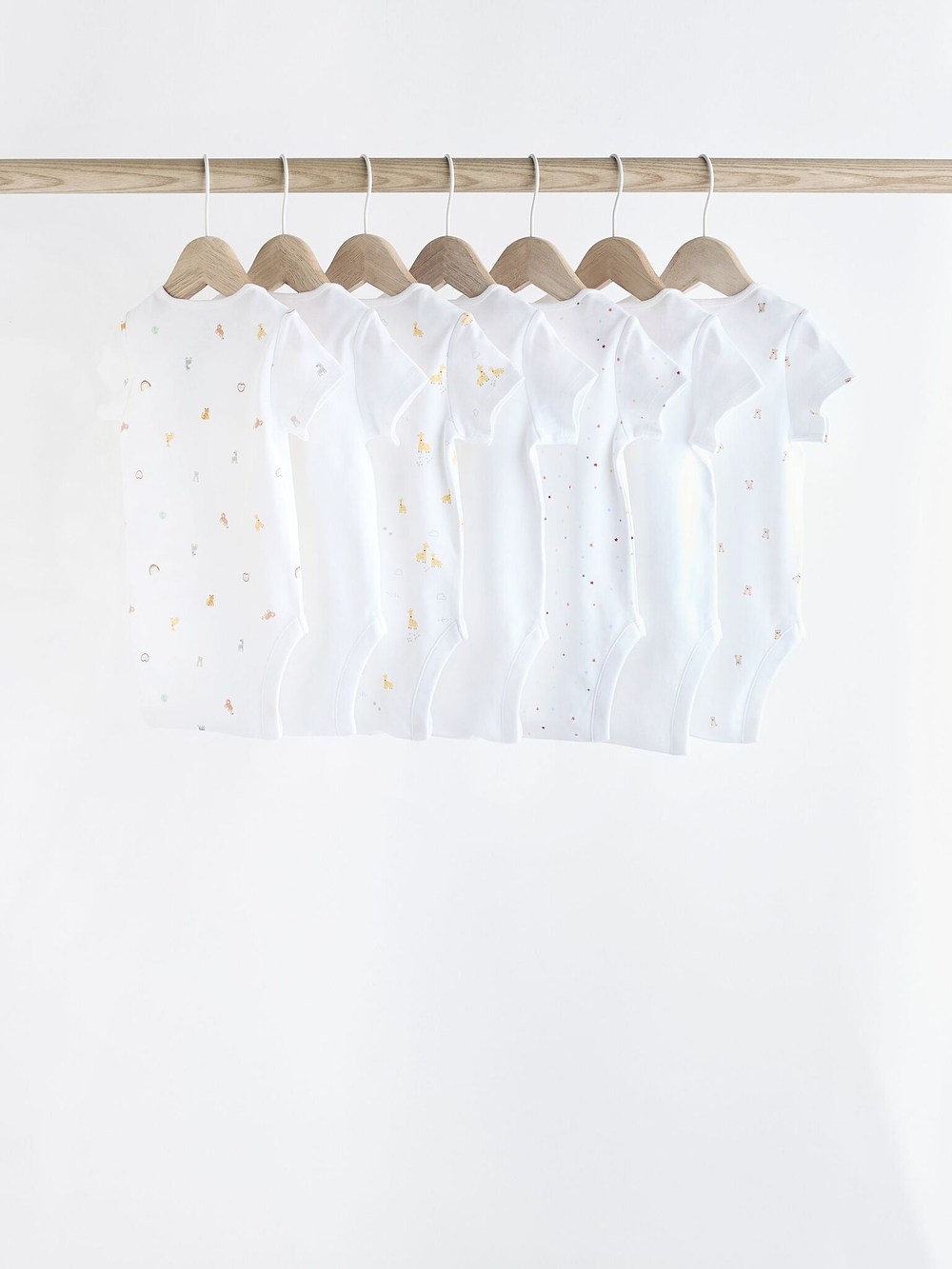 Боди с коротким рукавом для малышей Next K79-897, 7 шт., Белый