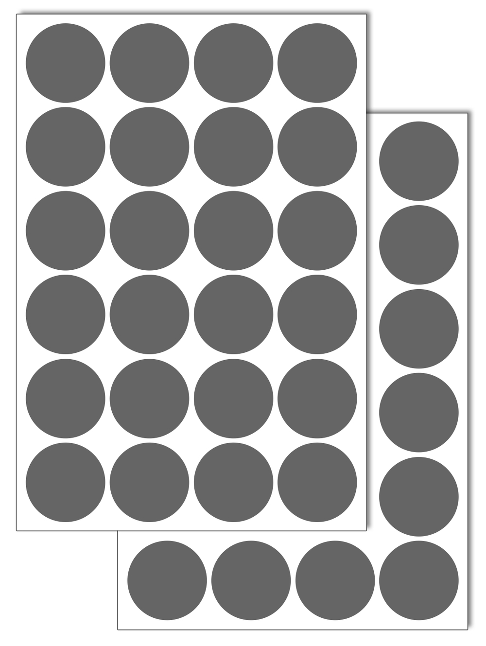 Темно-серые виниловые наклейки для маркировки Policomprint М7, 30 мм.