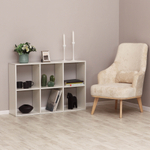 МФ.01.07.000 Стеллаж 6 ячеек горизонтальный 1110х300х750  Графит серый 0162 РЕ Элегия