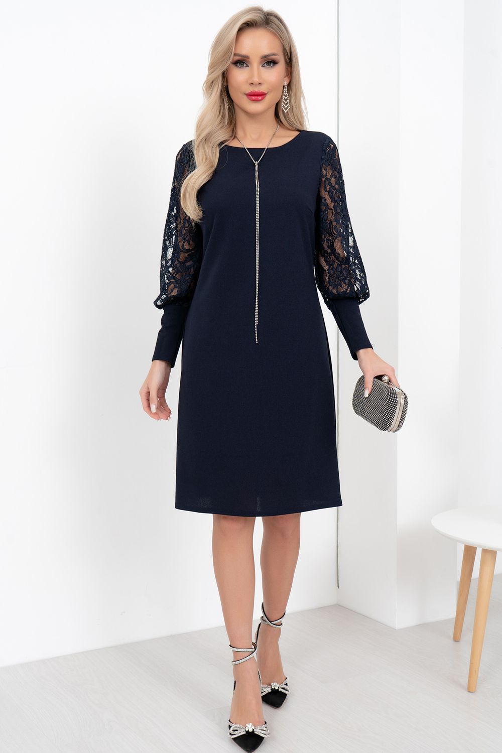 Платье Снежана (синий) Р11-2002 Nikol (Акция)