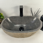 Каменная раковина из речного камня RS-04937 (49*30*16) 0856 из натурального камня