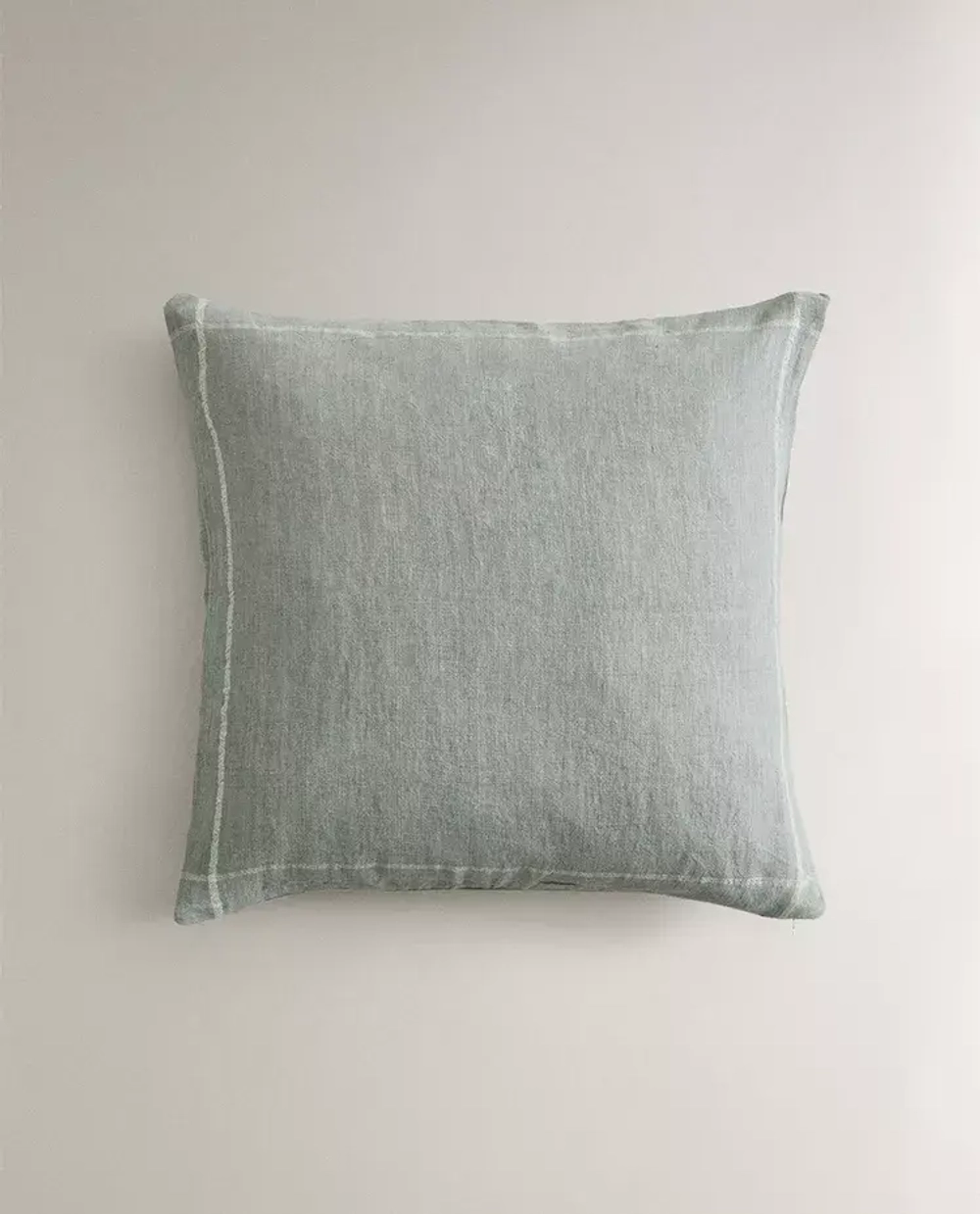 ZARA HOME ЛЬНЯНАЯ НАВОЛОЧКА ДЛЯ ДЕКОРАТИВНОЙ ПОДУШКИ, СИНИЙ