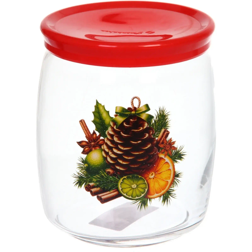 Банка для сыпучих продуктов 920мл «Зимняя фантазия» 6 видов