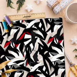 Ткань премиум интерлок абстрактные иллюзии