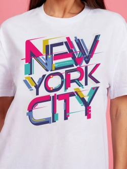Футболка Нью Йорк New York белая женская