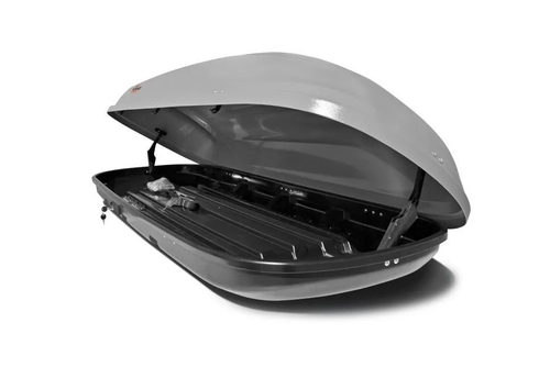 Автобокс на крышу автомобиля "Turino Sport" двусторонее открывание (серый) / PT-Group